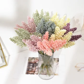 34CM művirágok Búza Fül Csokor Műanyag Hamis Virág Esküvői Otthon Beltéri Dekoráció, Kiegészítők, Fotózás, Kellékek