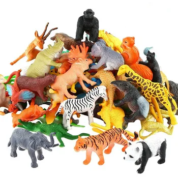 53pcs/set Mini állatvilágban Állatkert Jurassic Dinoszaurusz Modell Ábra Akció Játék Szett Szimuláció Állat Gyűjtemény Játék Gyerekeknek Fiú Ajándék