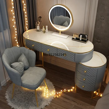 Fény Luxus Fésülködő Asztal Hálószoba Modern, Egyszerű Nettó Vörös Szél Kis Lakás Európai Fésülködő Asztal Tárolás Szekrényben Egy