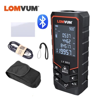 LOMVUM Bluetooth Lézer távolságmérő USB Újratölthető Digitális Lézeres Távolságmérő Kézi 120m 50m Elektromos Szintező